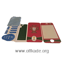 محافظ پشت و رو ضد خش پرچم تیم پرتغال مناسب برای گوشی موبایل اپل ایفون 4 / 4 اس
